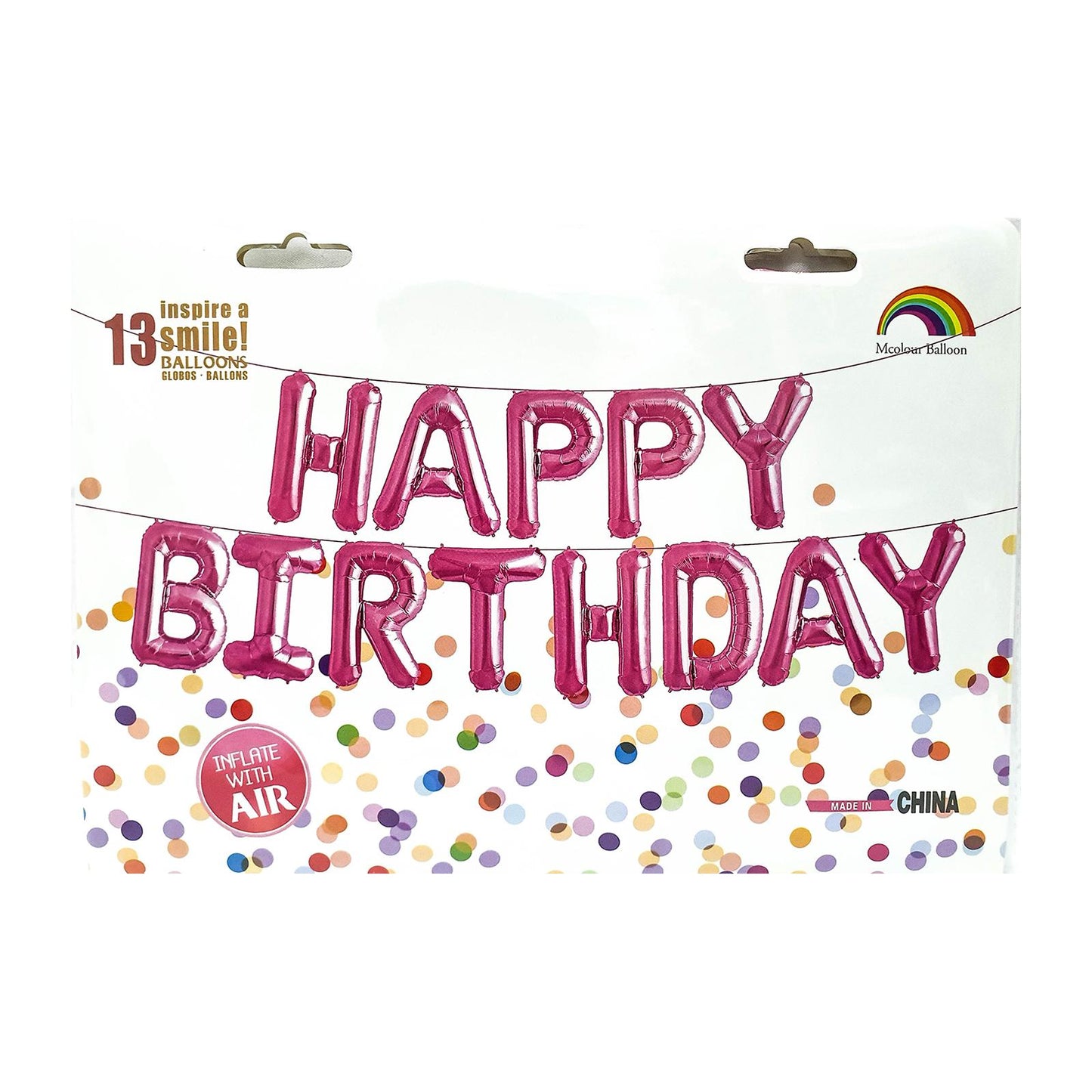 16inch Happy Birthday Foil Balloon Banner Set