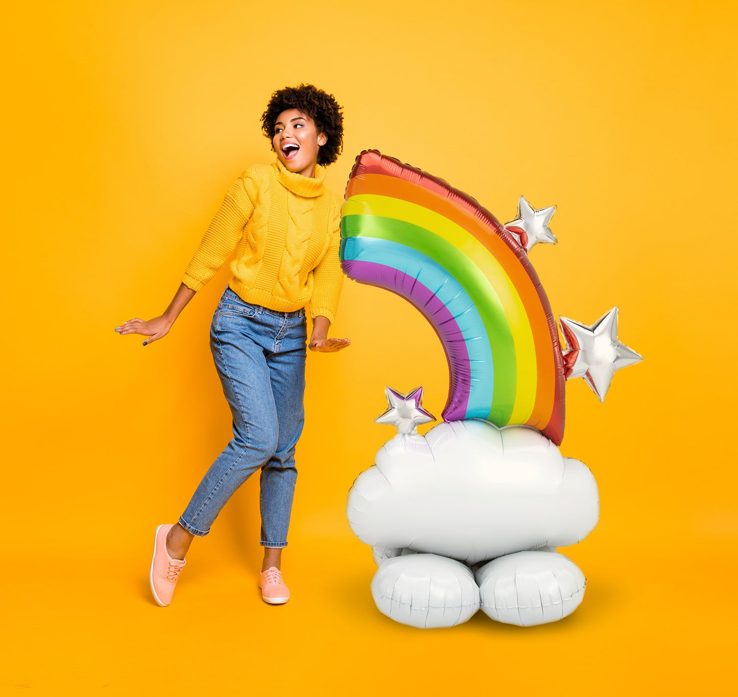 52inch Rainbow Cloud A42462 AirLoonz Foil Balloon