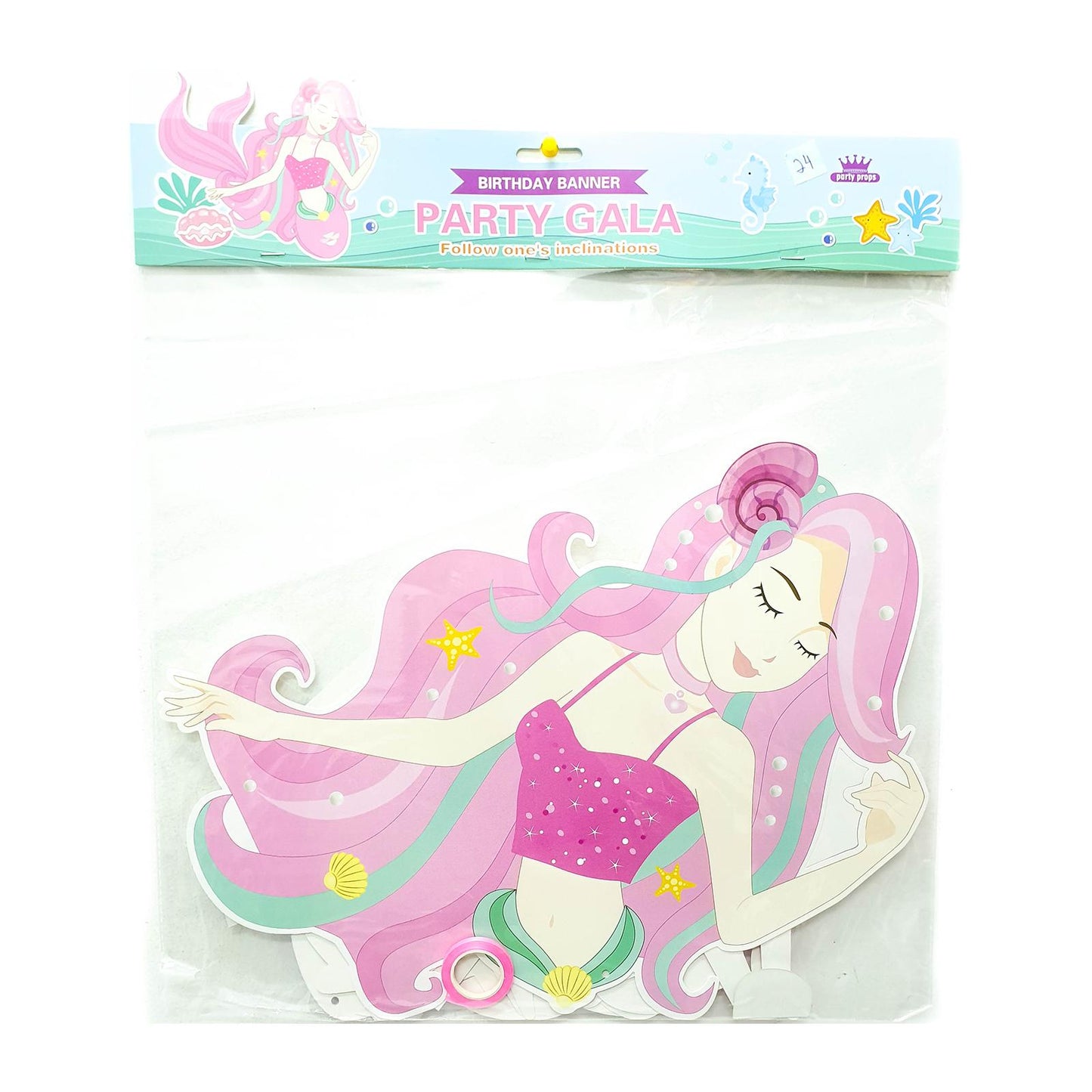 Happy Birthday Mermaid Banner