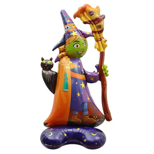 65x128cm Halloween Foil Balloon Display F0813 (Witch)