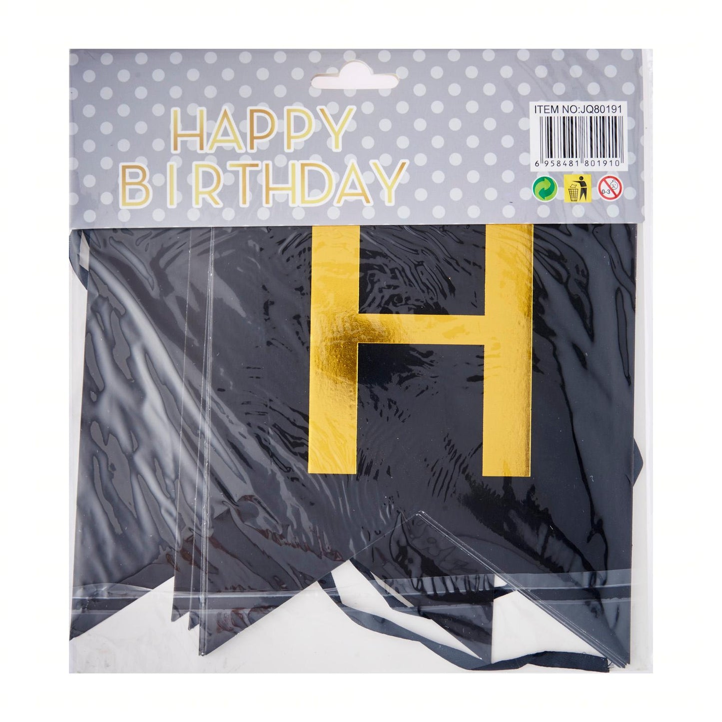Paper Flag Happy Birthday Banner (Assorted)