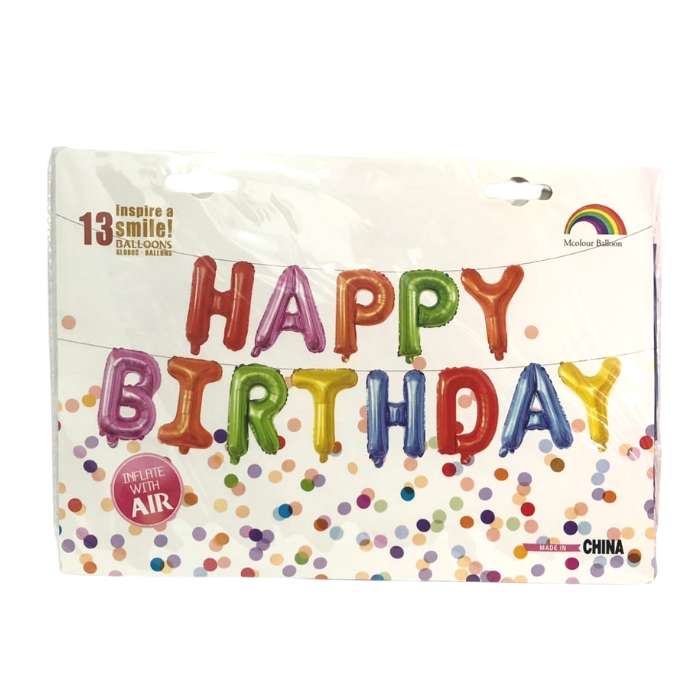 16inch Happy Birthday Foil Balloon Banner Set