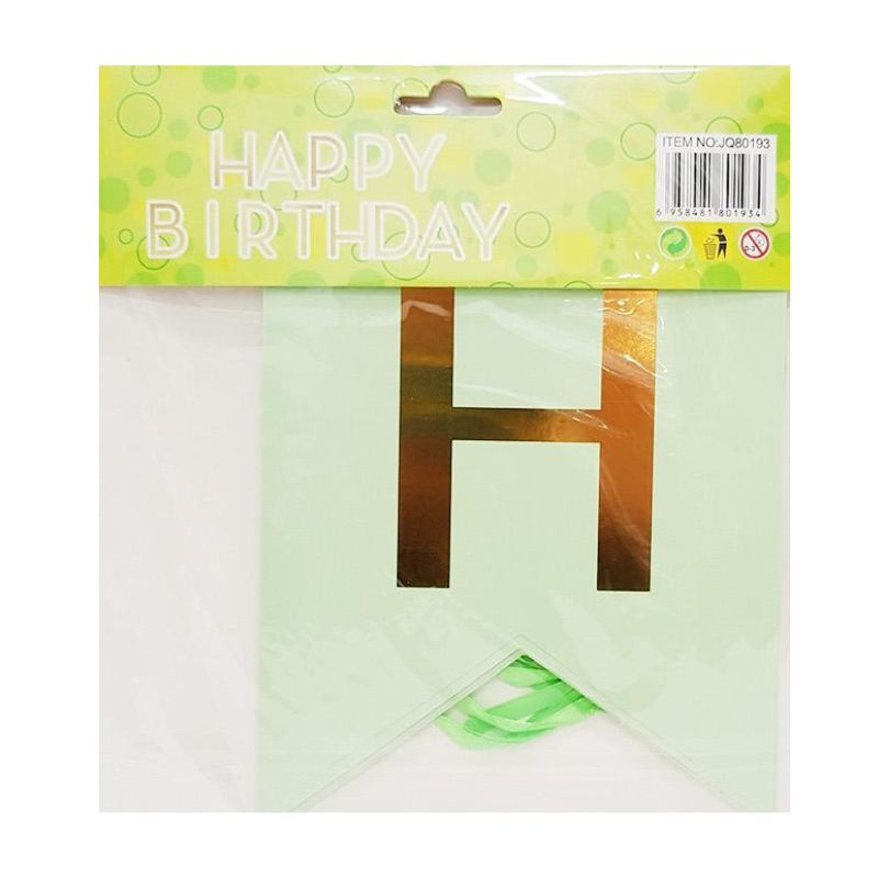 Paper Flag Happy Birthday Banner (Assorted)
