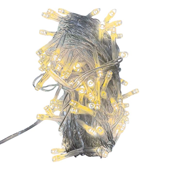 100 LED S 10+3m Lights (Warm/Transparent)
