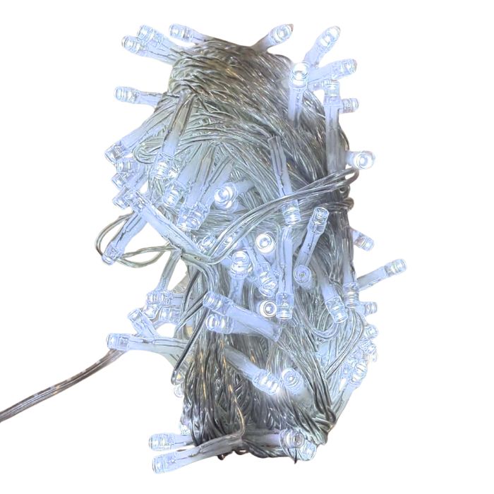 100 LED S 10+3m Lights (White/Transparent)