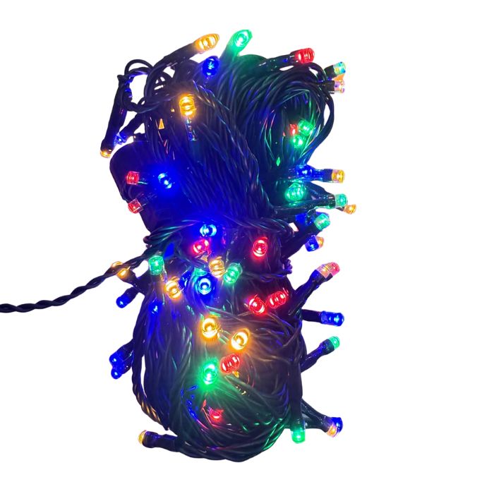 100 LED S 10+3m Lights (Multi/Green)