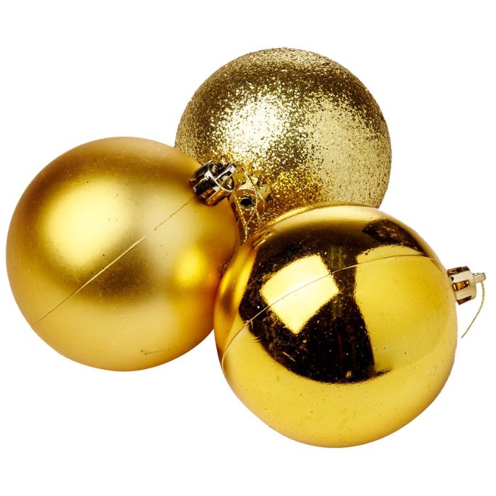 Mixed Glitter Shiny Plain Christmas Balls (Assorted)