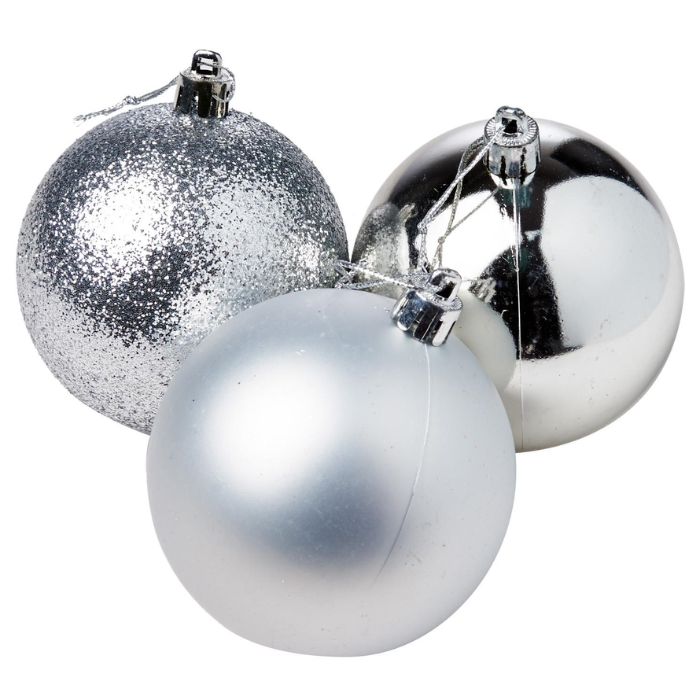 Mixed Glitter Shiny Plain Christmas Balls (Assorted)