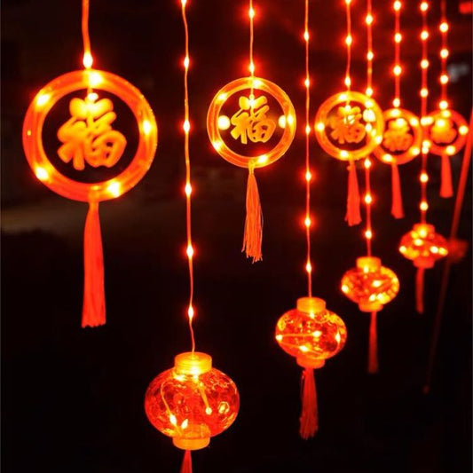 10 LED 3m Icicle Fu Lantern Lights