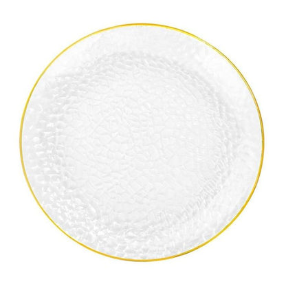 Premium Transparent Plastic Plates with Shiny Rim