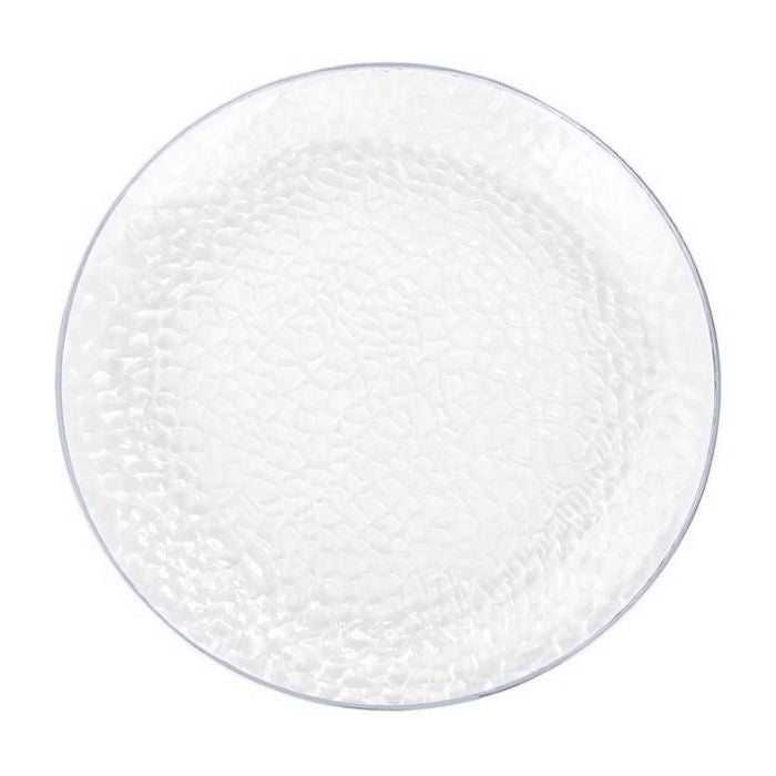 Premium Transparent Plastic Plates with Shiny Rim