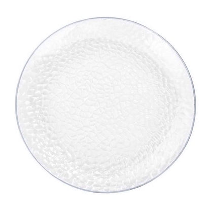 Premium Transparent Plastic Plates with Shiny Rim