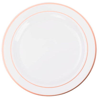 Premium Plastic Plates (Shiny Rim) (10pcs)