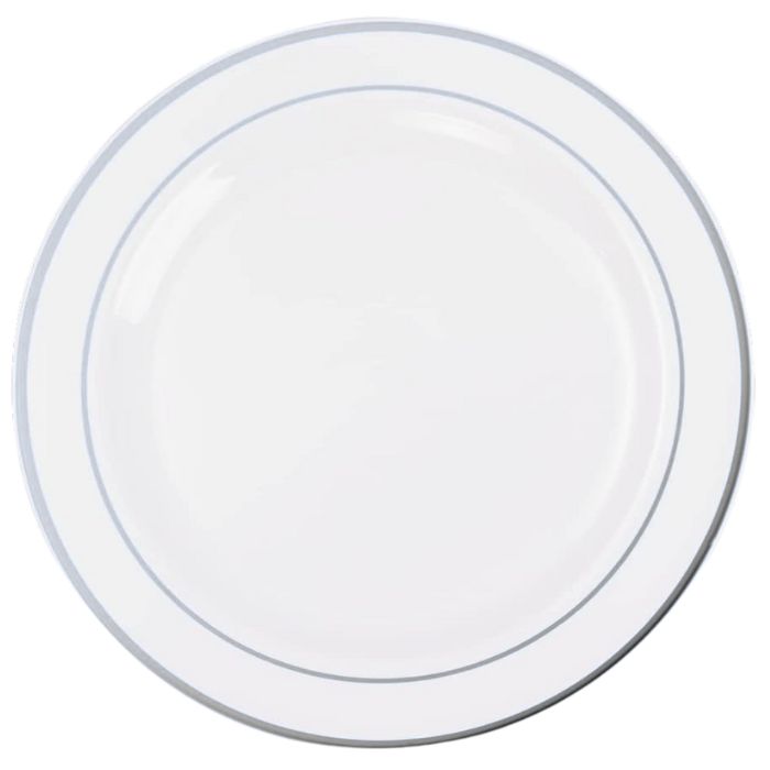 Premium Plastic Plates (Shiny Rim) (10pcs)