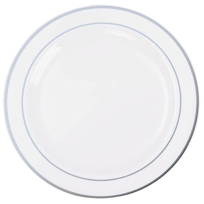 Premium Plastic Plates (Shiny Rim) (10pcs)