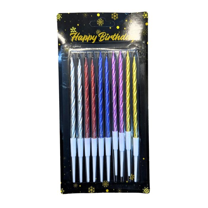 10cm Shiny Spiral Candles