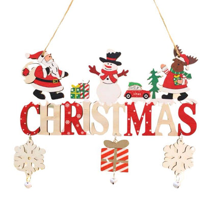 11x22cm Wooden Merry Christmas Hanging Decoration