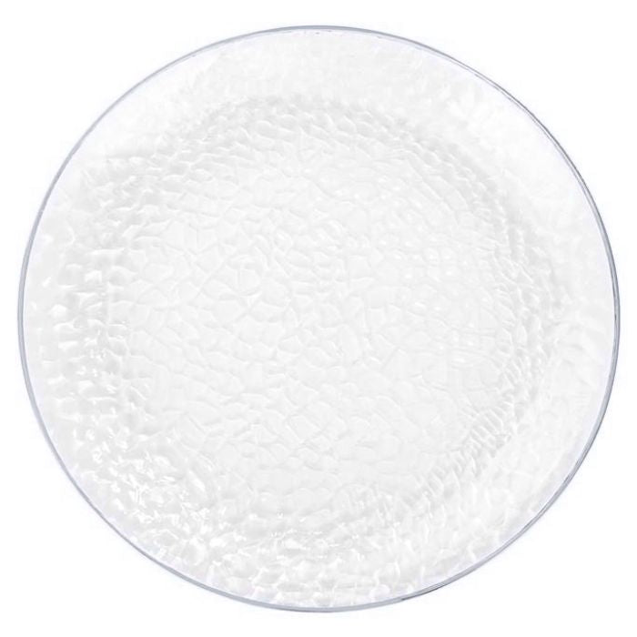 Premium Transparent Plastic Plates with Shiny Rim