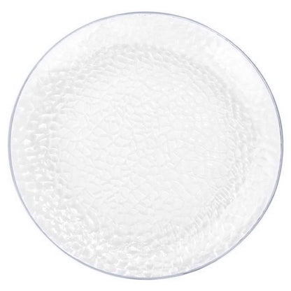 Premium Transparent Plastic Plates with Shiny Rim