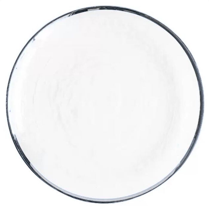 Premium Transparent Plastic Plates with Shiny Rim