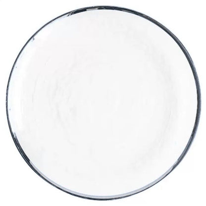 Premium Transparent Plastic Plates with Shiny Rim