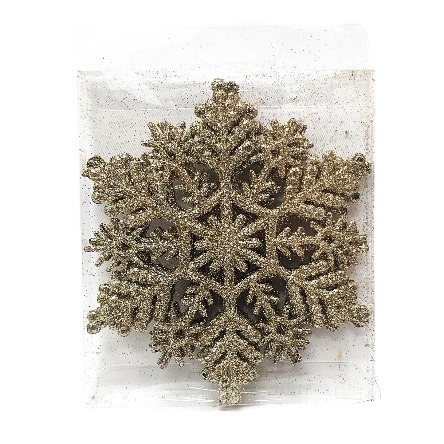 12cm Glitter Snowflake Hanging Deco HS032 (5p)
