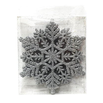 12cm Glitter Snowflake Hanging Deco HS032 (5p)