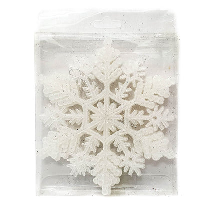 12cm Glitter Snowflake Hanging Deco HS032 (5p)