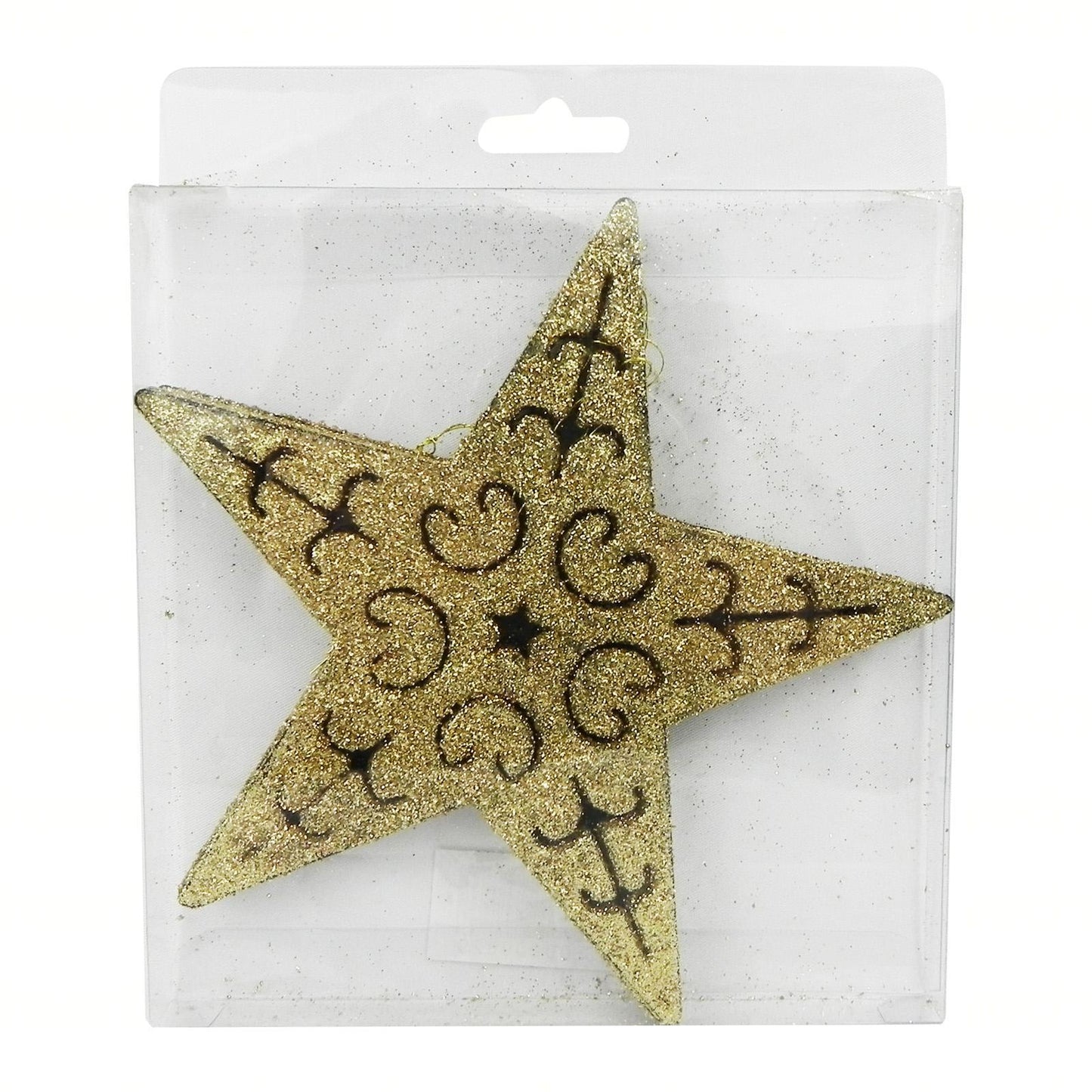 14cm Glitter Hanging Star HS005 (5pcs)