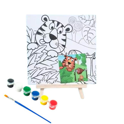 15x15cm DIY Canvas with Painting Stand (Assorted)