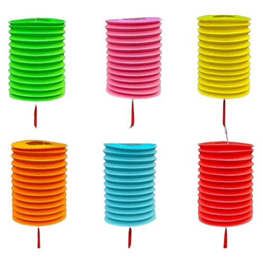 Traditional Round Colored Paper Lantern 12pcs