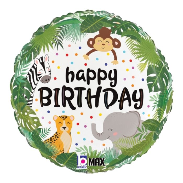 18 Inch Jungle Birthday Foil Balloon BL26206P