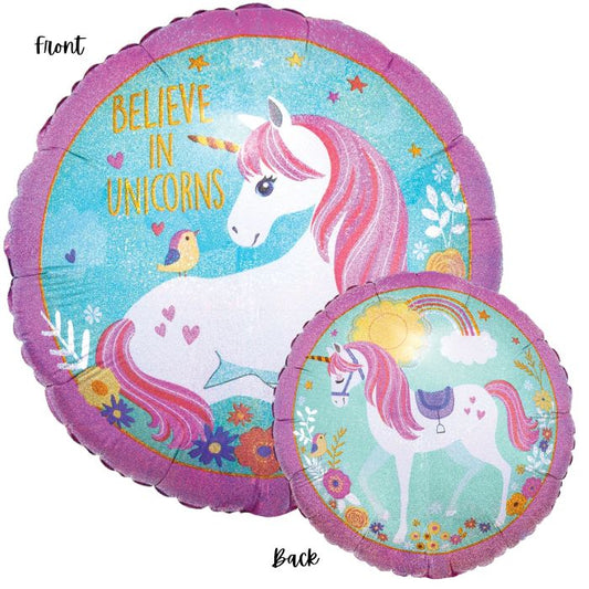 18 Inch Magical Unicorn Round Foil Balloon A36852
