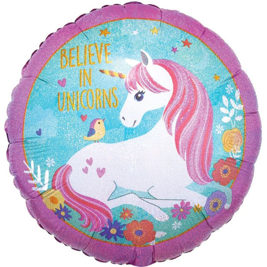 18 Inch Magical Unicorn Round Foil Balloon A36852