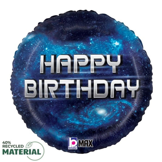 18 Inch Round Birthday Galaxy Foil Balloon BL26472P