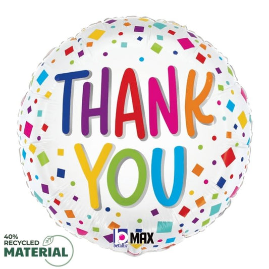 18 Inch Round Thank You Colorful Confetti Balloon BL26461P