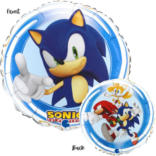 18 Inch Sonic Round Foil Balloon GBL18053P