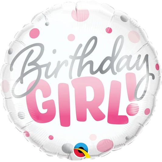 18 Inch Birthday Girl Round Foil Balloon Q18877