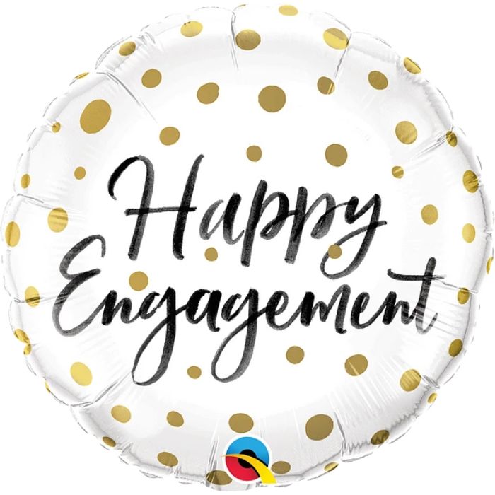 18 Inch Happy Engagement Round Foil Balloon Q57310