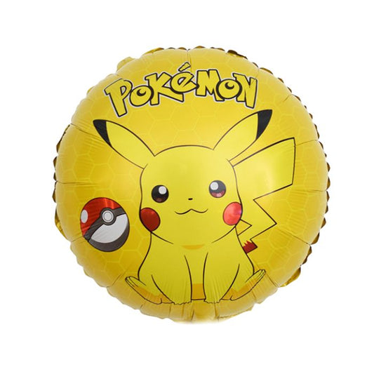 18 Inch Pikachu Yellow Round Foil Balloon