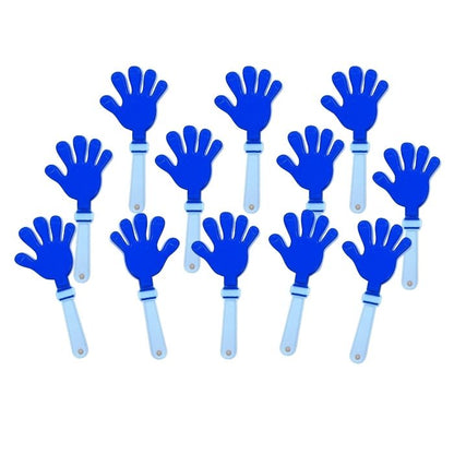 Plastic Hand Clapper 12pc (Blue White)