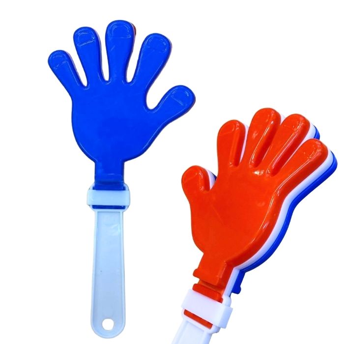 Plastic Hand Clapper 12pc (Red Blue White)
