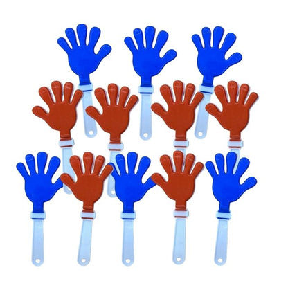 Plastic Hand Clapper 12pc (Red Blue White)