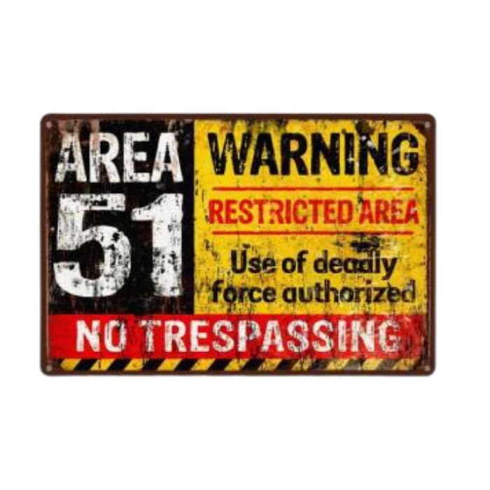 20x30cm Halloween Metal Warning Sign