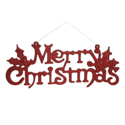 Glitter Merry Christmas Hanging Decor
