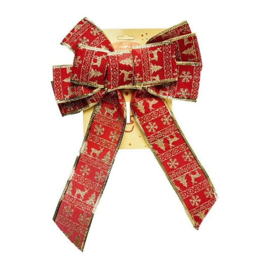 24cm Glitter Jute Ribbon Bow