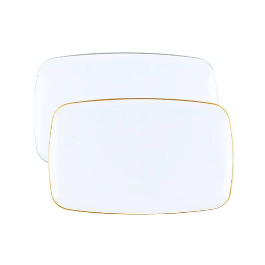 24cm Premium Rectangle Plastic Plate (6pcs)