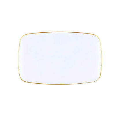 24cm Premium Rectangle Plastic Plate (6pcs)