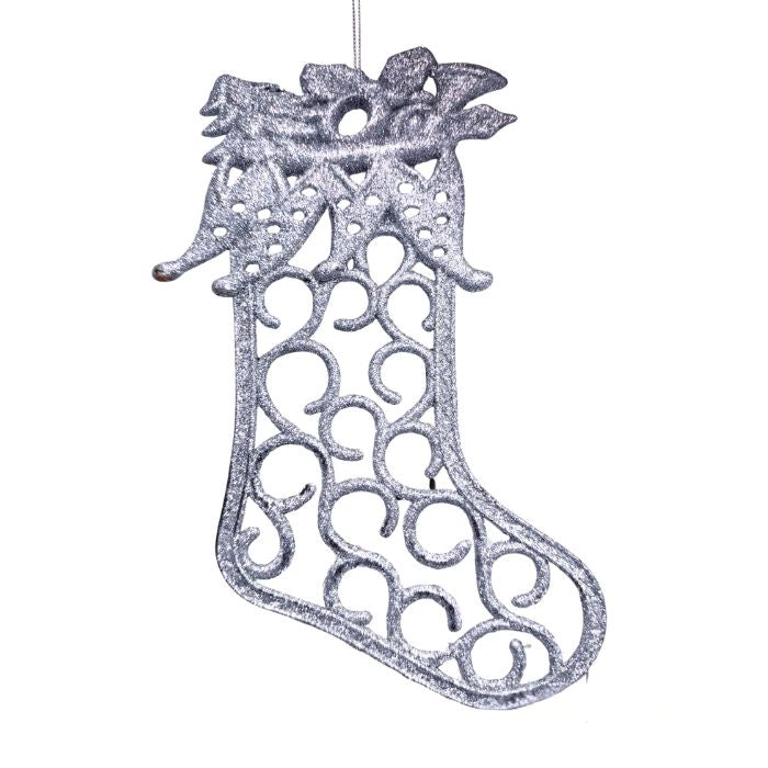 24cm Glitter Hanging Sock HS233