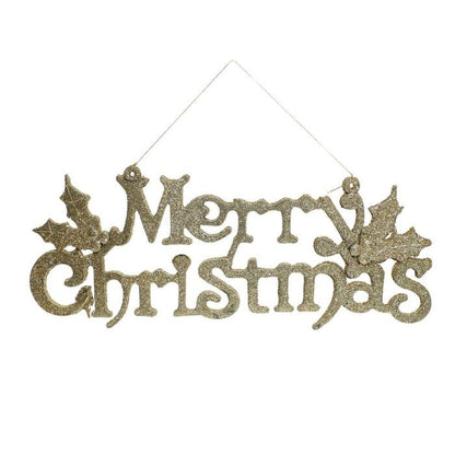 Glitter Merry Christmas Hanging Decor
